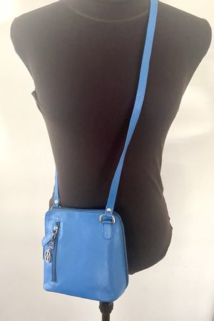 Kleine blaue Umhängetasche NIKA / Crossbody Bag