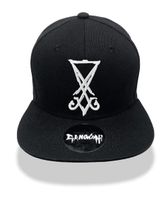 White Lucifer Sigil 3D Embroidered Snapback Cap – neu