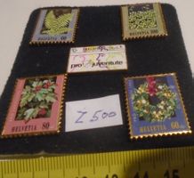 5 Briefmarken Pins (L575)