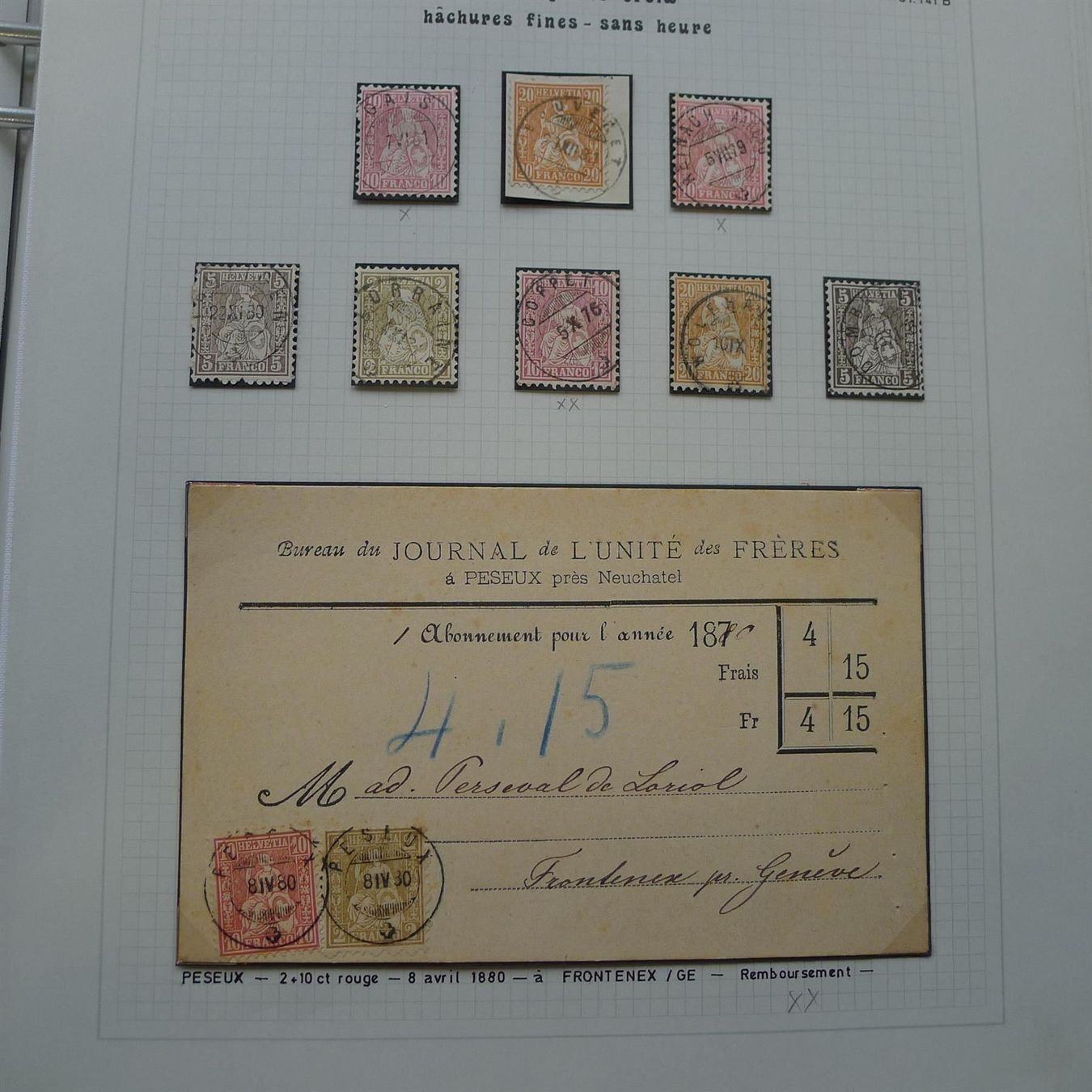 Alle Briefmarken: SITZENDE HELVETIA, tolle STEMPELSAMMLUNG – Gebraucht aus Sursee von Luzernerraute 5