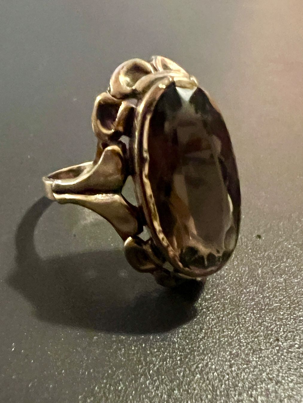 Anelli: Gold-Ring 8K mit Rauchquarz – Usato da Chur venduto da Penting1935