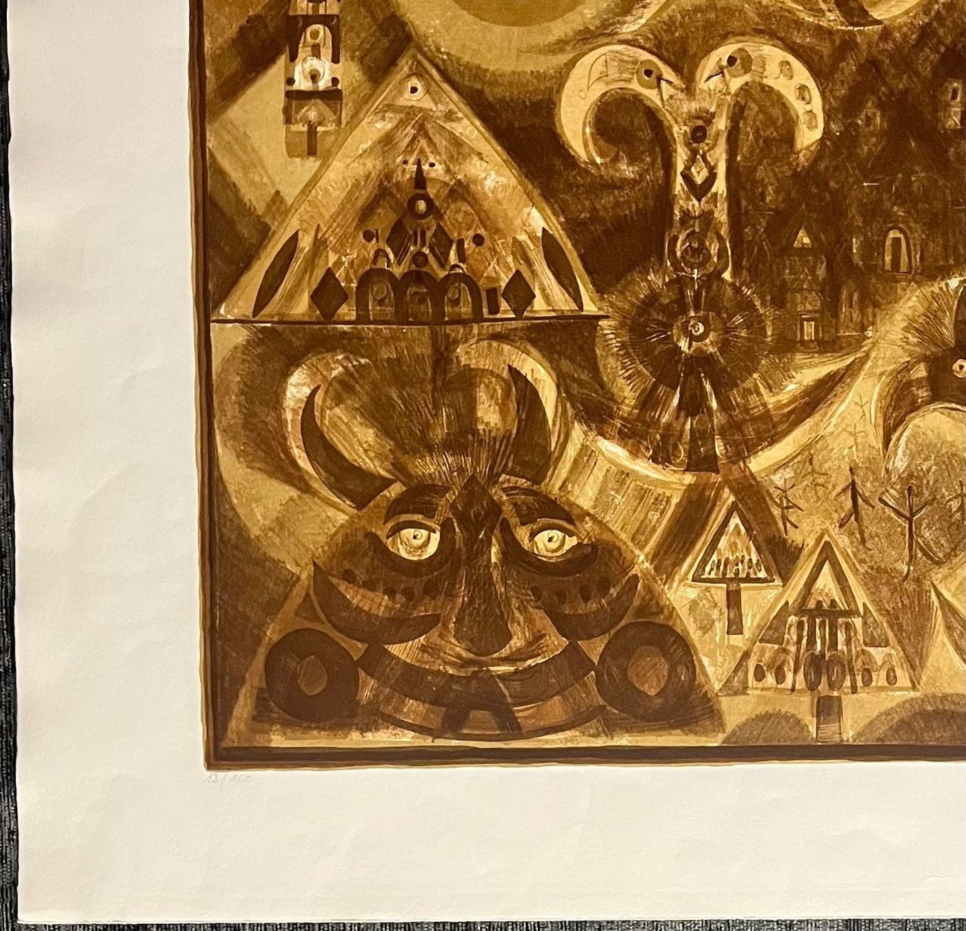 Grafica & Litografie: HANS RUDOLF STRUPLER GROSSE LITHOGRAPHIE SIGNIERT NUMMERIERT – Usato da Gersau venduto da kunst-online 3