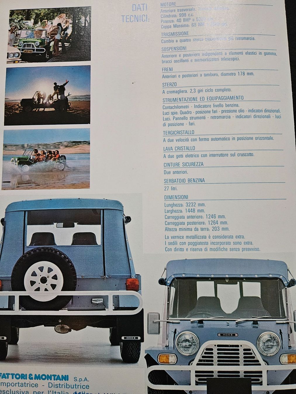 Mini Documenti: Mini Moke  Prospekt  ca 1980 xx – Usato da Flawil venduto da sr1_f6st 2