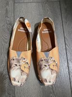 Schuhe Hausschuhe Schlapfen NEU abricot farben Katze Gr 38