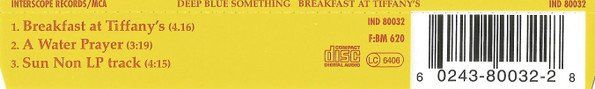 CDs: Deep Blue Something - Breakfast At Tiffany's – D'occasion à Bionnens par Meg011 1