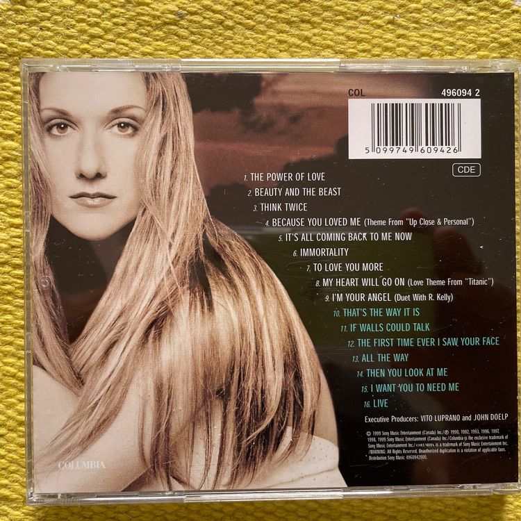 CÉLINE DION-BEST OF/ALL THE WAY…A DECADE OF SONG | Kaufen auf Ricardo