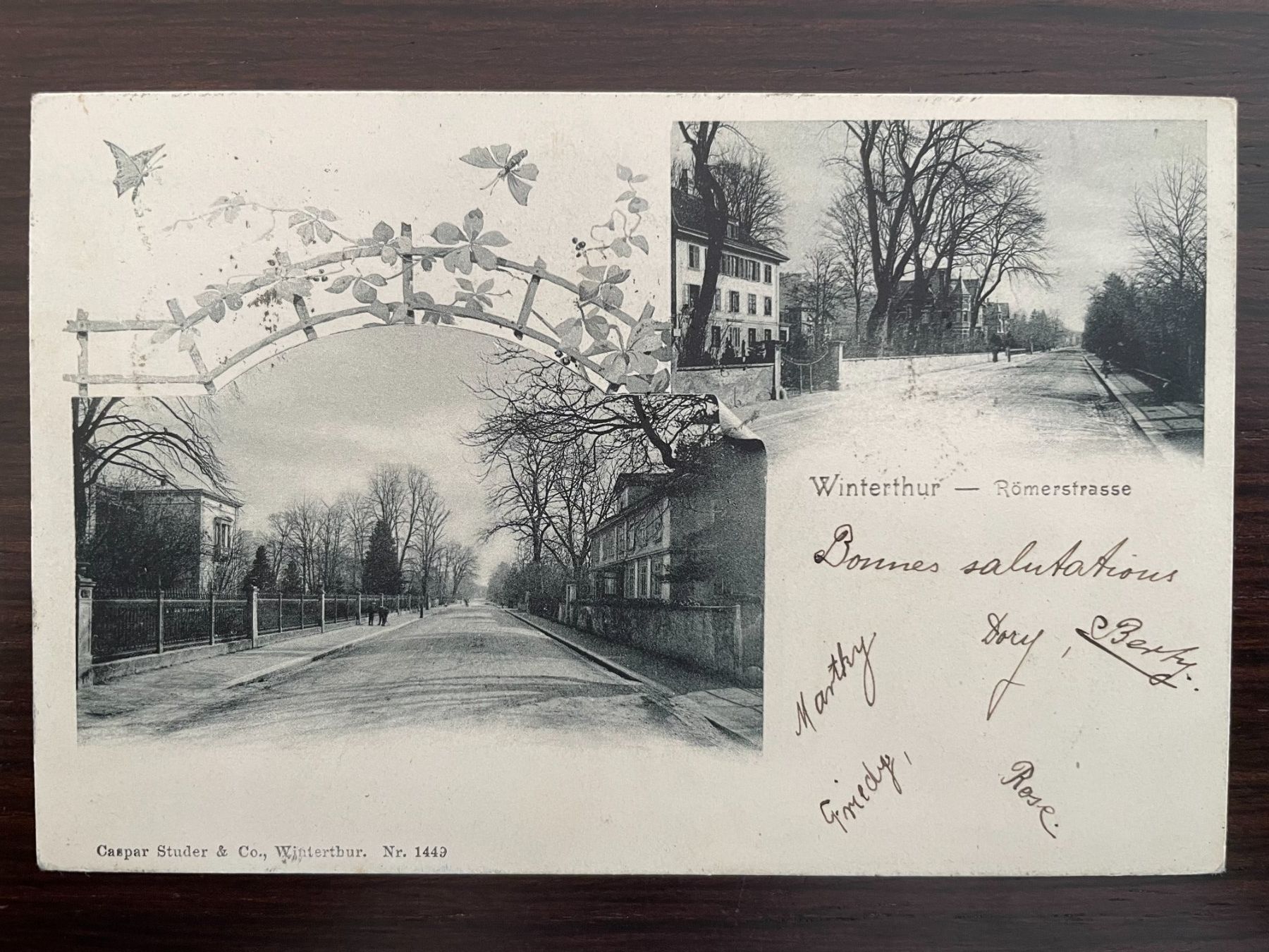 Cartoline postali: WINTERTHUR 2 Bild, Römerstrasse, belebt, Jugendstil – Usato da Wald ZH venduto da TLILEF