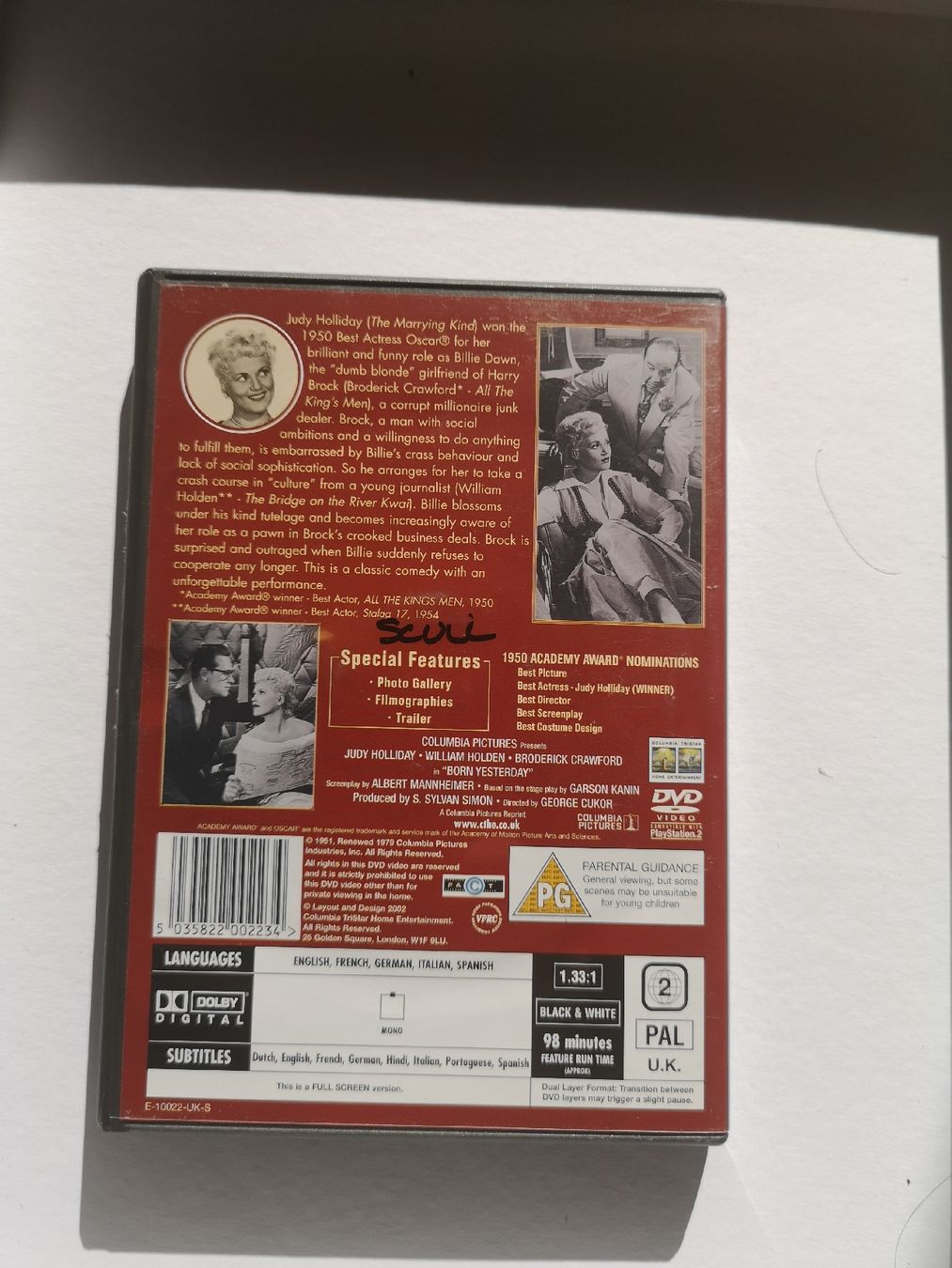 Tutti i DVDs: DVD Born Yesterday Columbia Classics – Usato da Tann venduto da Veebee6 1