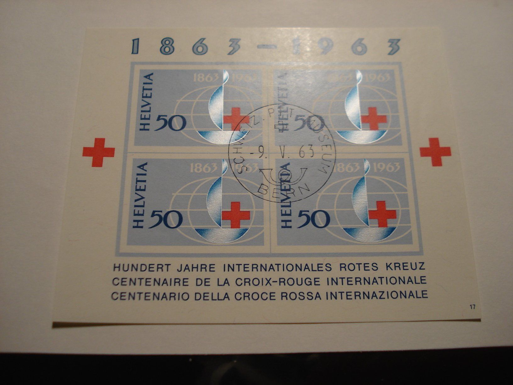 Tutti i francobolli: Block Rotes Kreuz 1963, o Postmuseum Bern – Usato da Niederwil AG venduto da morostahu