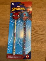 Spider man bleistift und radiergummi