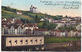 ST. GALLEN Bahnhof mit Bahn