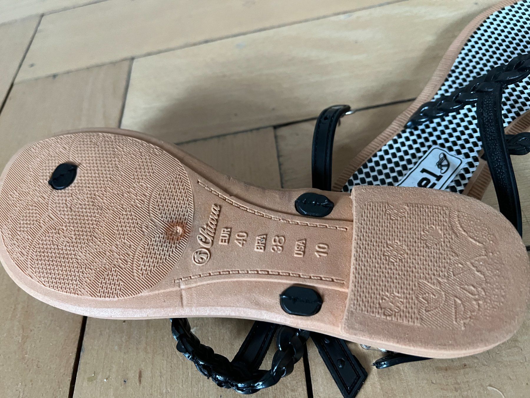 Damenschuhe: Latschen Gummi, schwarz/weiss Gr. 38 – Neu (gemäss Beschreibung) aus Oensingen von katepe 3