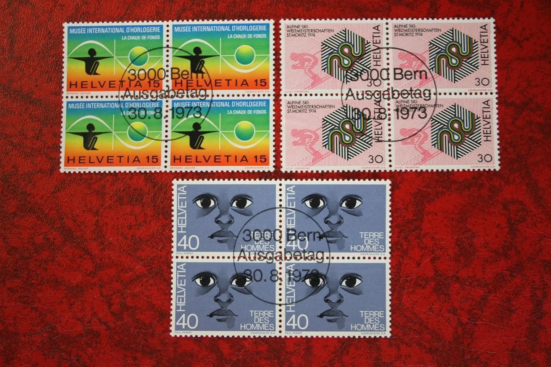 Tous les timbres: 1973: 545-547 4er-Block ET. – D'occasion à Deitingen par Lglobi