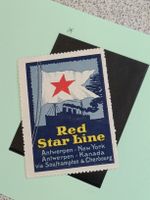 Litho Werbe Vignette Briefmarke / Red Star Line ca. 1915
