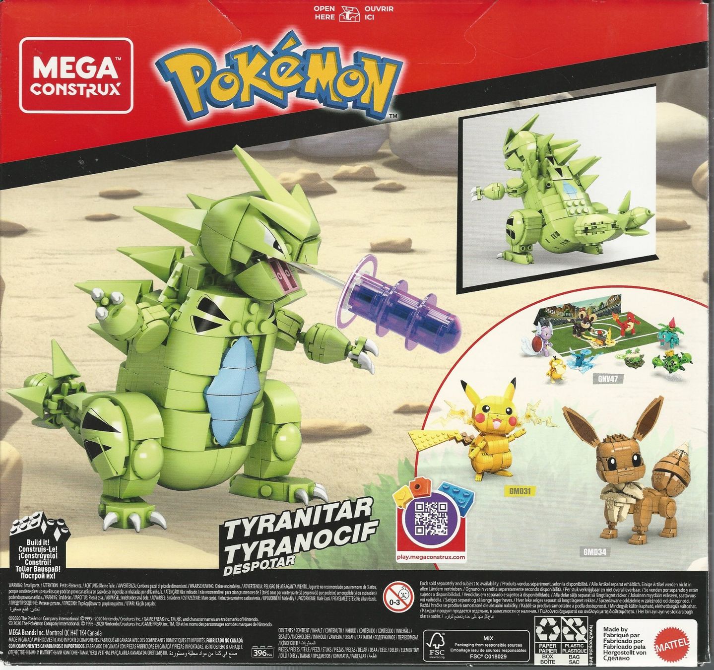 Mega Kit di costruzioni: MEGA CONSTRUX POKEMON GMD 32 TYRANITAR new sealed – Nuovo e nell'imballaggio originale da Vezia venduto da Aquarius_Age 1