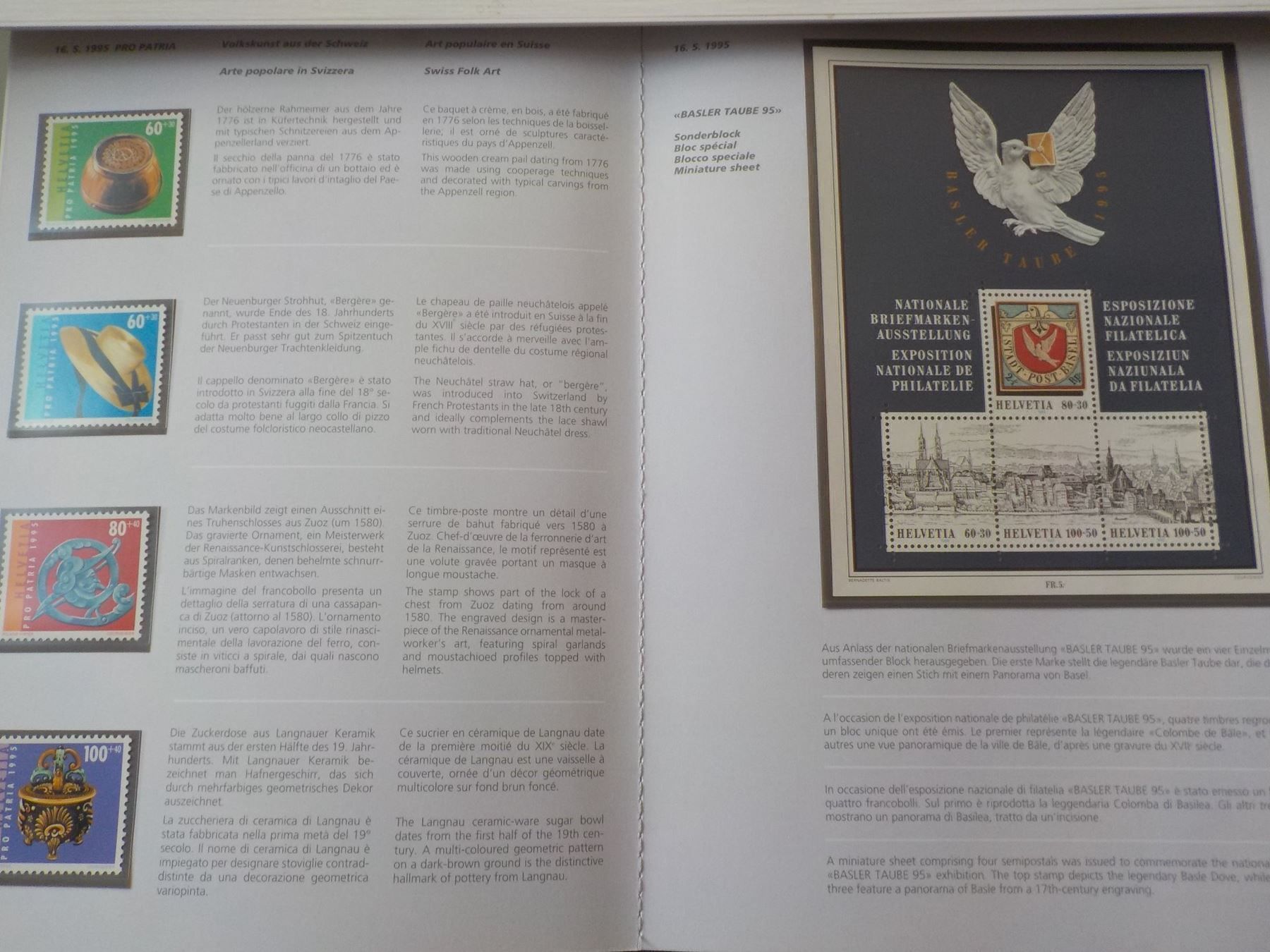 Alle Briefmarken: 1995, Jahresausgabe, Postfrisch – Neu (gemäss Beschreibung) aus Muri b. Bern von Ricardoverkauf 1