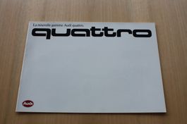 Audi Quattro Programm Prospekt 2/1985 Französisch