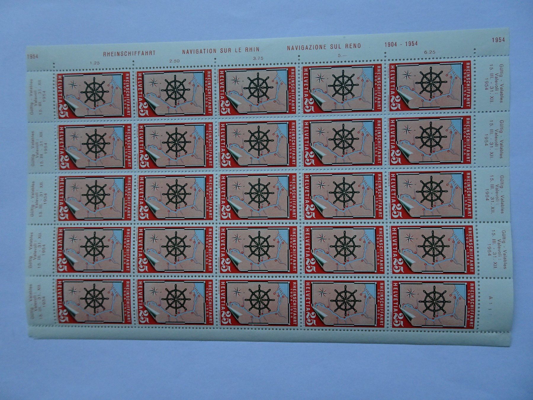 Tous les timbres: 1954* mit Abart – Neuf (Voir description) à Aadorf par Chnorli-Furz