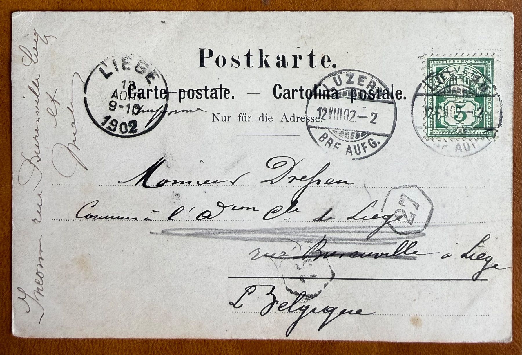 Cartoline postali: Luzern - Neue Brücke 1902 – Usato da Lutry venduto da Ediego 1