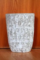 Landhaus BLUMENTOPF / Steintrog mit Reliefmuster  29 cm