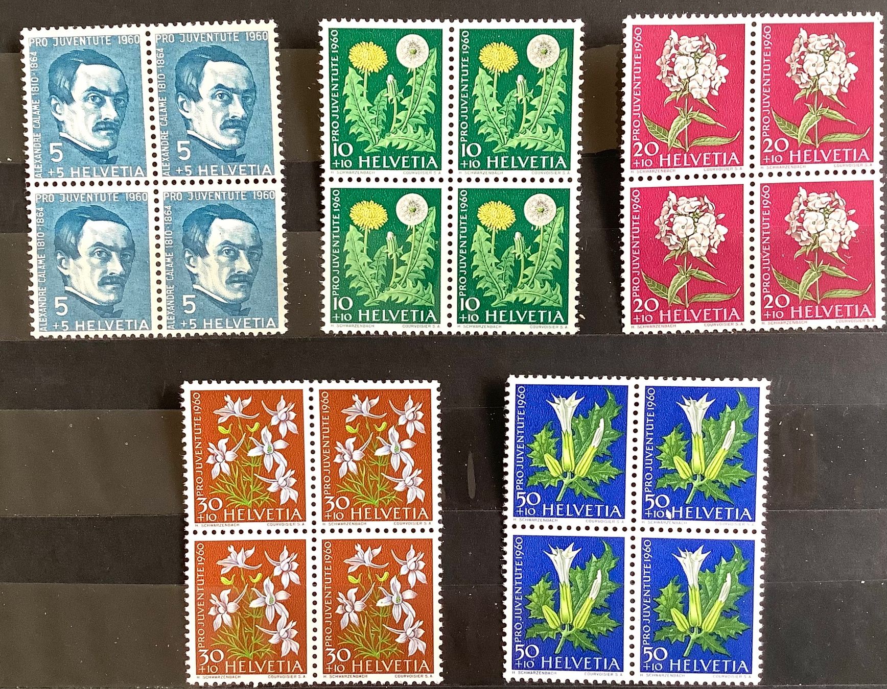 Tutti i francobolli: 1960 Pro Juventute Viererblöcke Postfrisch ** – Nuovo (secondo la descrizione) da Liestal venduto da Skunk02