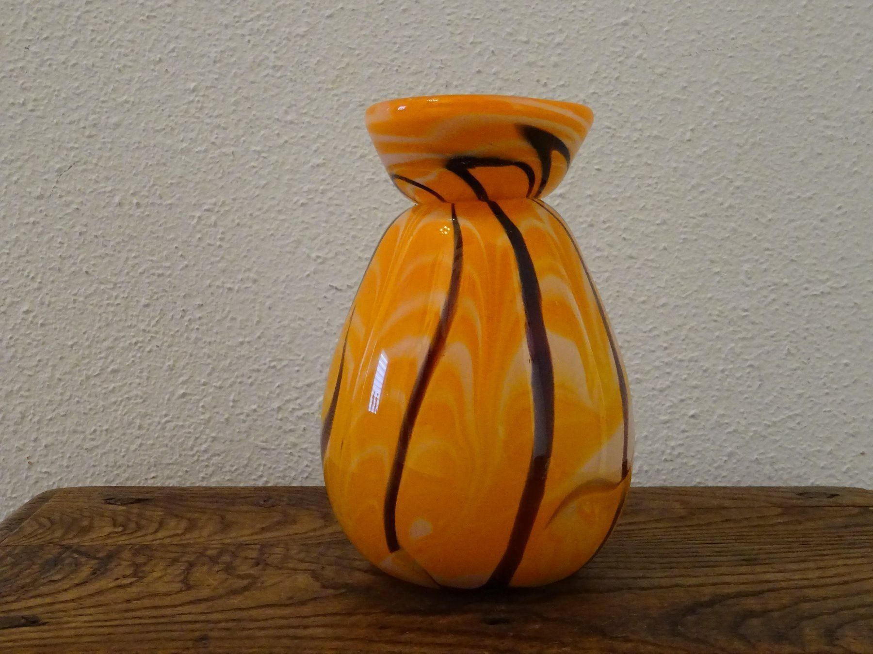 Vasen & Gefässe: Vase Orange Braun / Biland Tangoglas – Gebraucht aus Esslingen von eintagammeer 1