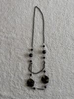 Lange Kette schwarz mit Perlen Modeschmuck