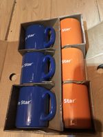 Lot de 6 mugs Fire Star, couleurs vives, comme neuf!