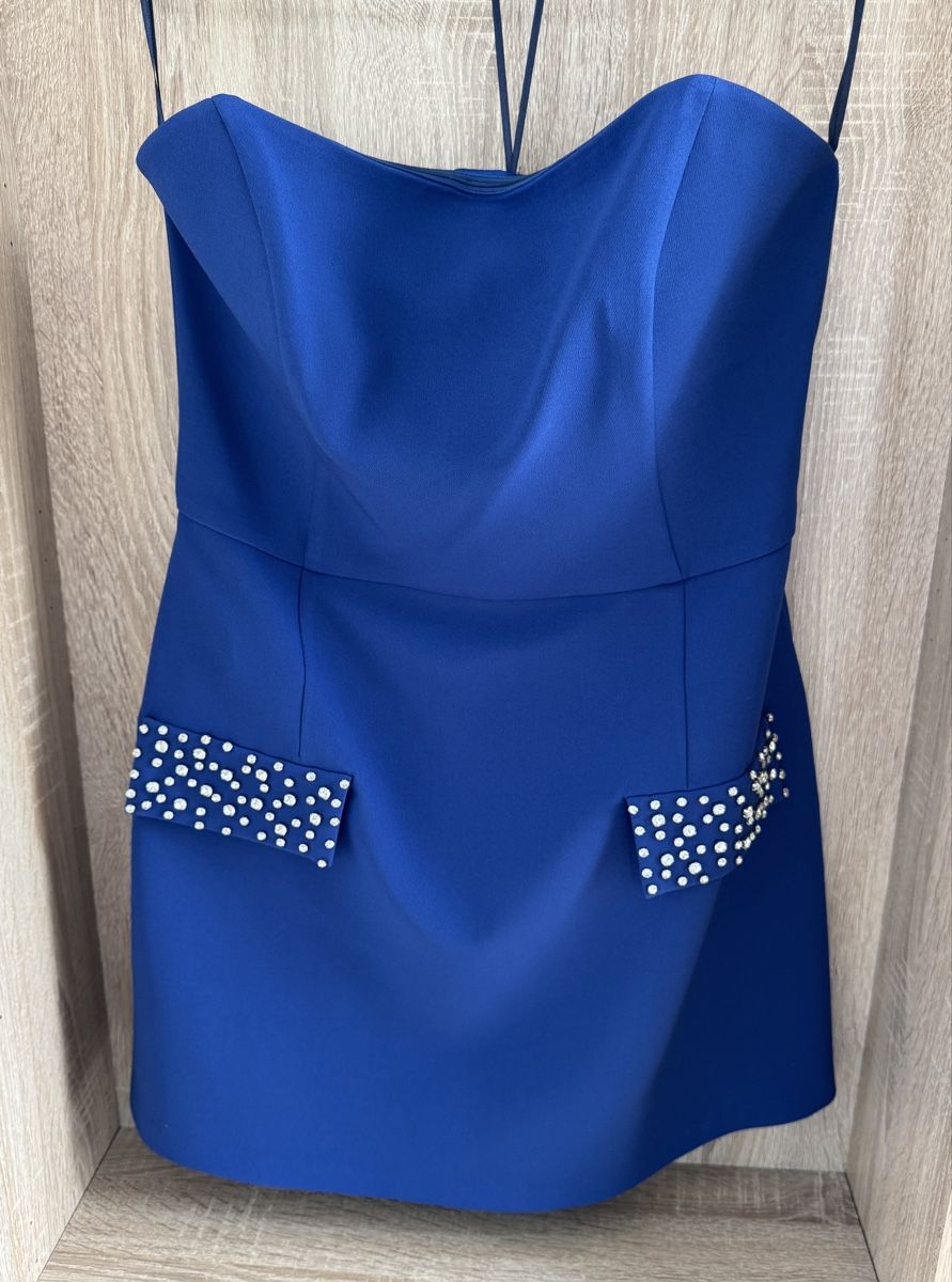 Kleider: Elegantes blaues Mini-Kleid mit Strass-Details – Abend – Gebraucht aus Effretikon von Lunaaa_