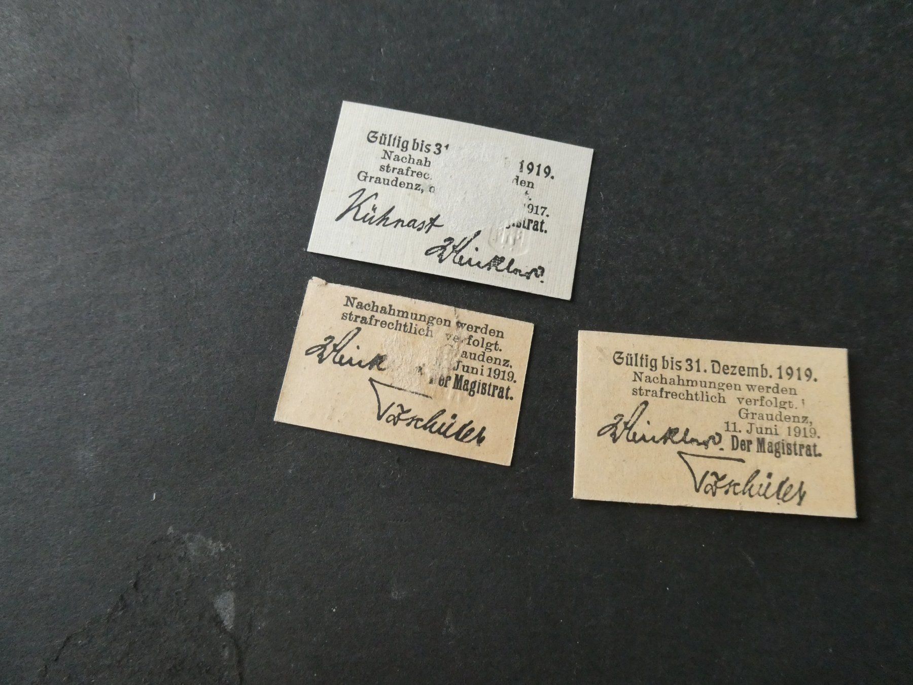 Banknoten: Dt. Reich, Graudenz - Notgeldscheine – Gebraucht aus Hinterforst von rohusri 1