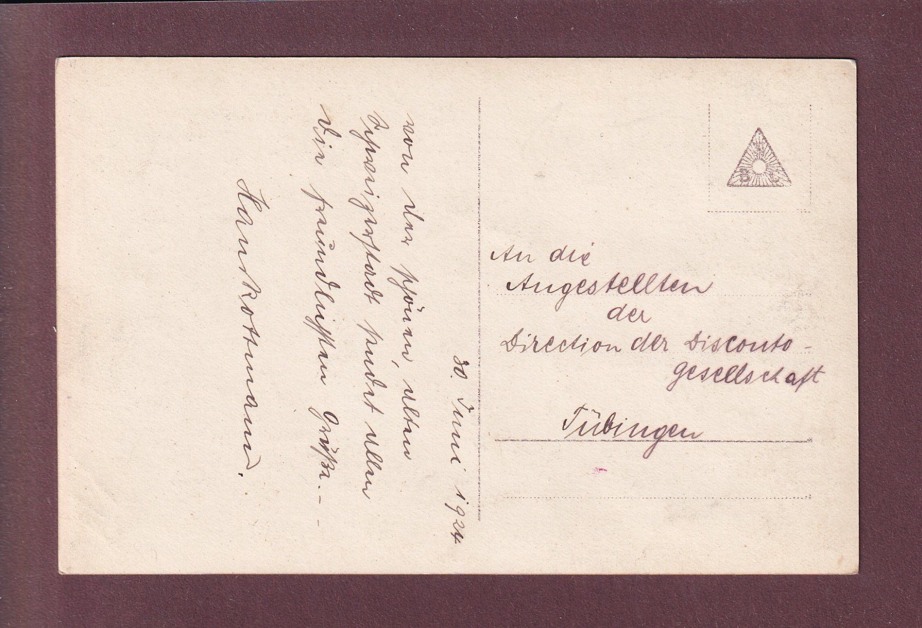 Ansichtskarten: BASEL - Mittlere Rheinbrücke - 1924 – Gebraucht aus Pully von nicecards 1