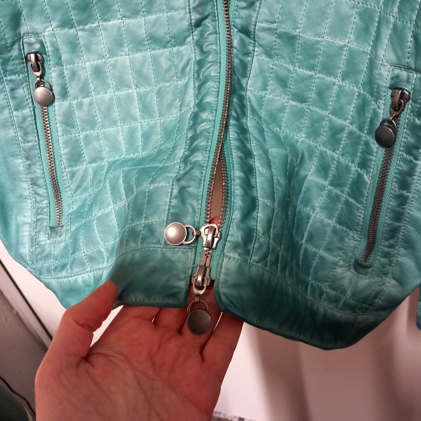 Bonita Giacche: Kunstlederjacke Bonita Gr.48 türkis – Usato da Gwatt (Thun) venduto da umwelt-brocki 3