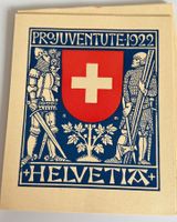 Pro Juventute Marken 1922 auf Karton 3 Kantone FR/LU/ZG + CH
