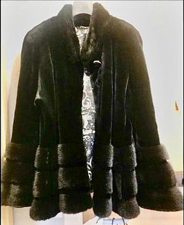 Superbe veste d’hiver véritable vison Winterjacke Nerz