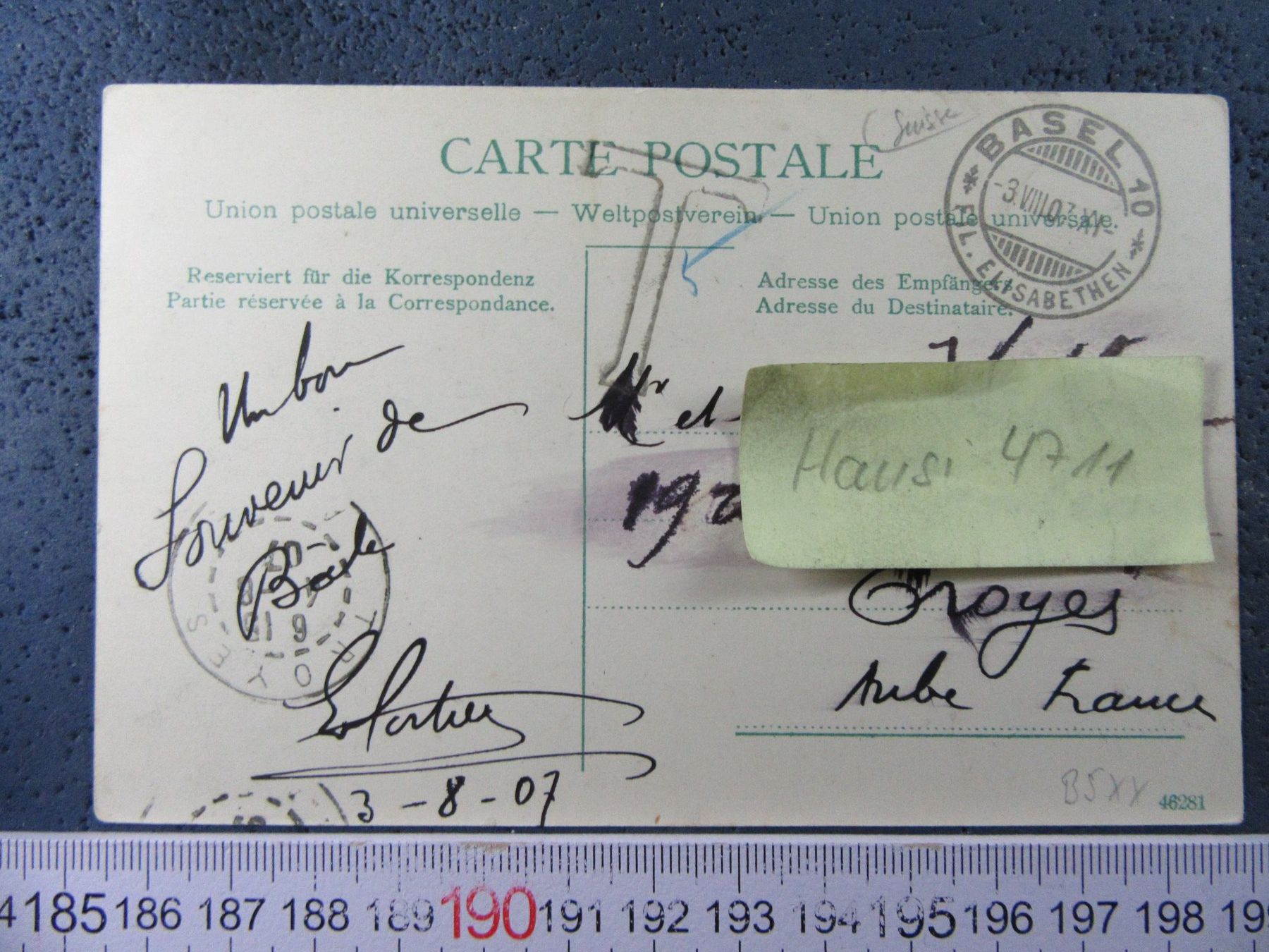 Cartoline postali: BASEL 1907 FREIESTRASSE  AK-BS – Usato da Ettingen venduto da Hausi4711 3