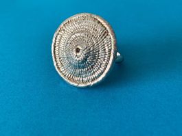 Ring Sonne Knopf silber 51.5