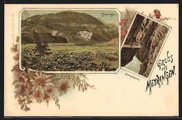 Litho Meyringen, Ortsansicht gegen das G