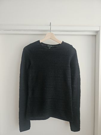 Ralph Lauren Black Textured Pullover in S 