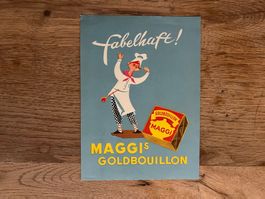 Maggi Goldbouillon Werbe Flyer 50er Jahre
