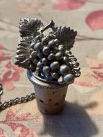 Flaschenverschluss Weinrebe mit Kette gebrauchter Zustand