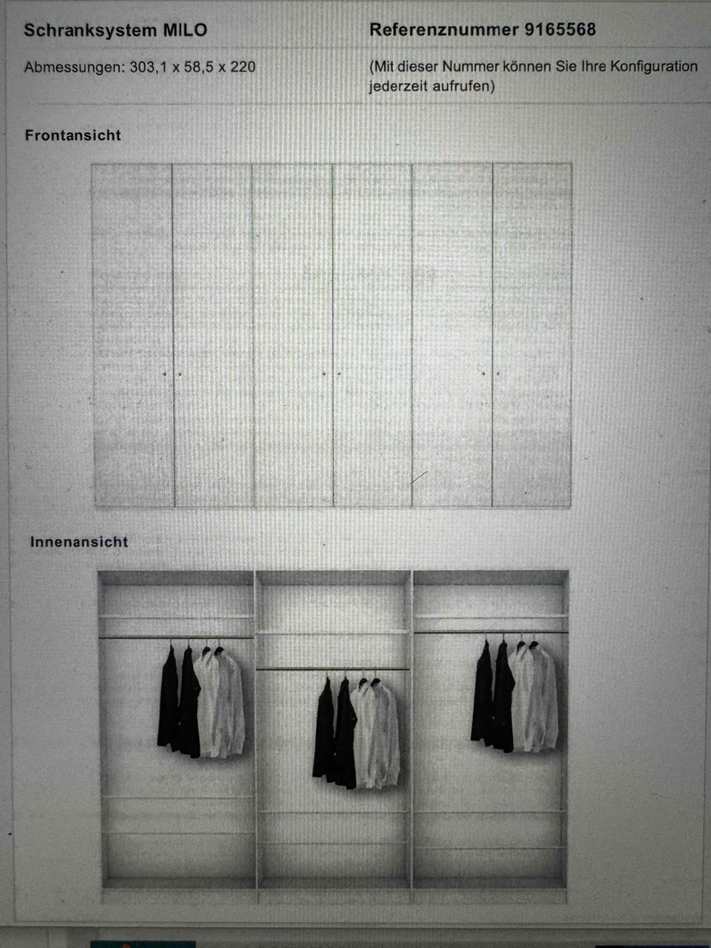Interio Armadi: Kleiderschrank - Milo - Interio - Edelweiss - 3mx2.2mx0.59m – Usato da Zürich venduto da hemis 6