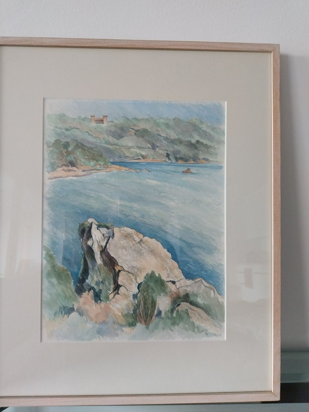Gemälde: Max Ryser-Lutz, Berner Maler, Aquarell "Mittelmeerlandschaft – Gebraucht aus Kloten von Tongren 3