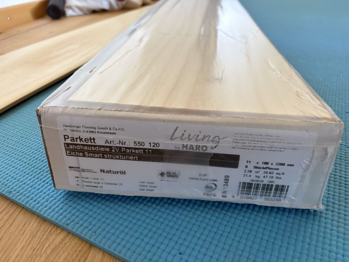 Rivestimenti per pavimenti: Restposten Parkett Eiche Haro Living – Nuovo e nell'imballaggio originale da Zollikerberg venduto da Frosch44