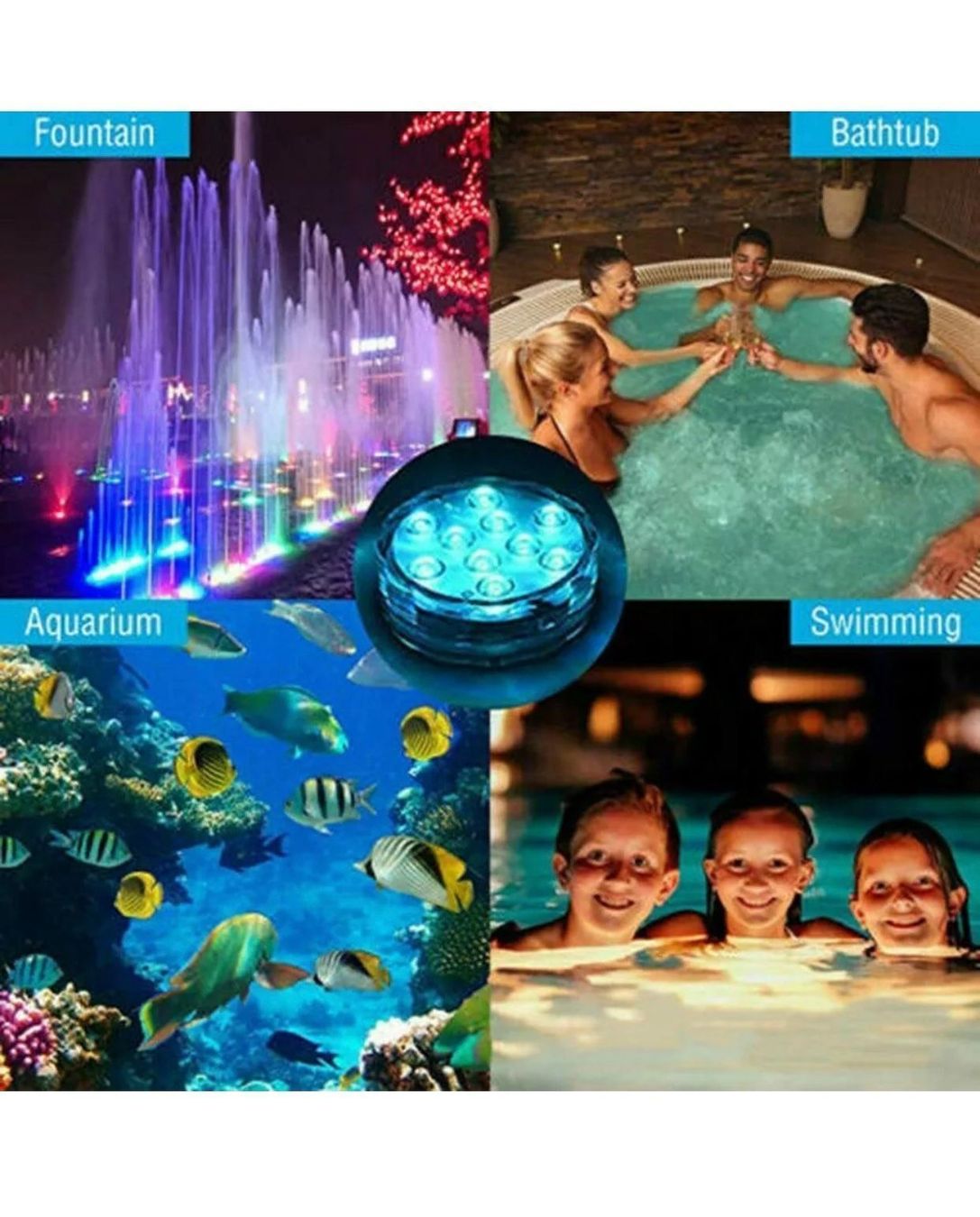 Piscine: +4X RGB LED Poolleuchte Schwimmbecken – Nuovo e nell'imballaggio originale da Amriswil venduto da JaJa-Express 3