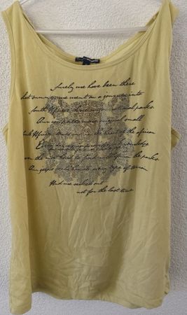 Charles Vögele Shirt, Gr. M, Gelb, Print - Sommer Top!