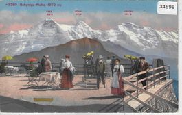 Schynige-Platte - Fernrohr - animee belebt - Litho