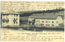 CPA Mont-de Buttes Pension Beau.Séjour PERRINJAQUET 1904