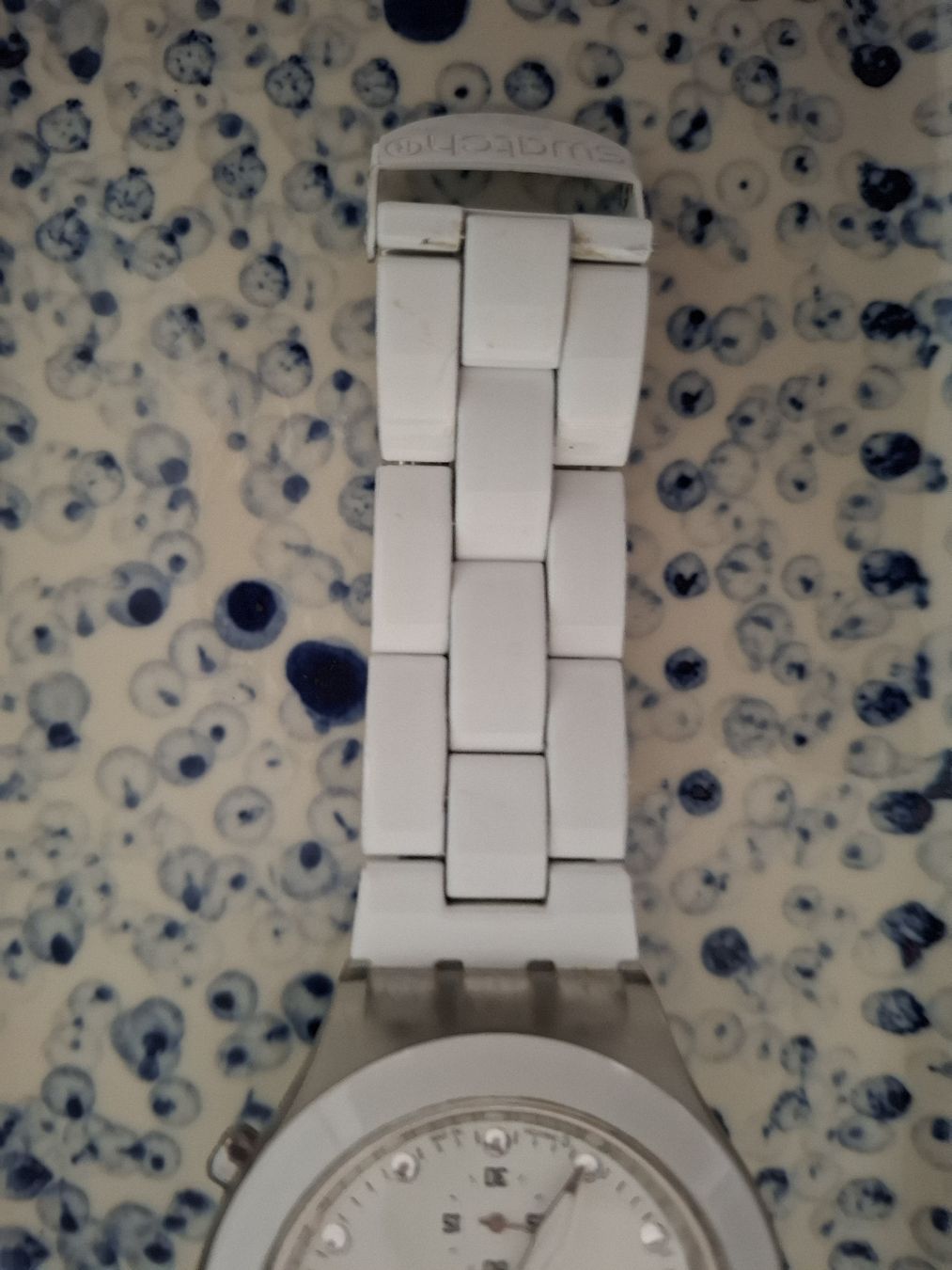 Swatch Orologi: Swatch Diaphane Chronograph White Used Ladies Watch – Usato da Leysin venduto da Libelluli 5