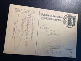 7 1/2 Tellknabe Aufdruck 1919 Zürich Enge - Luzern