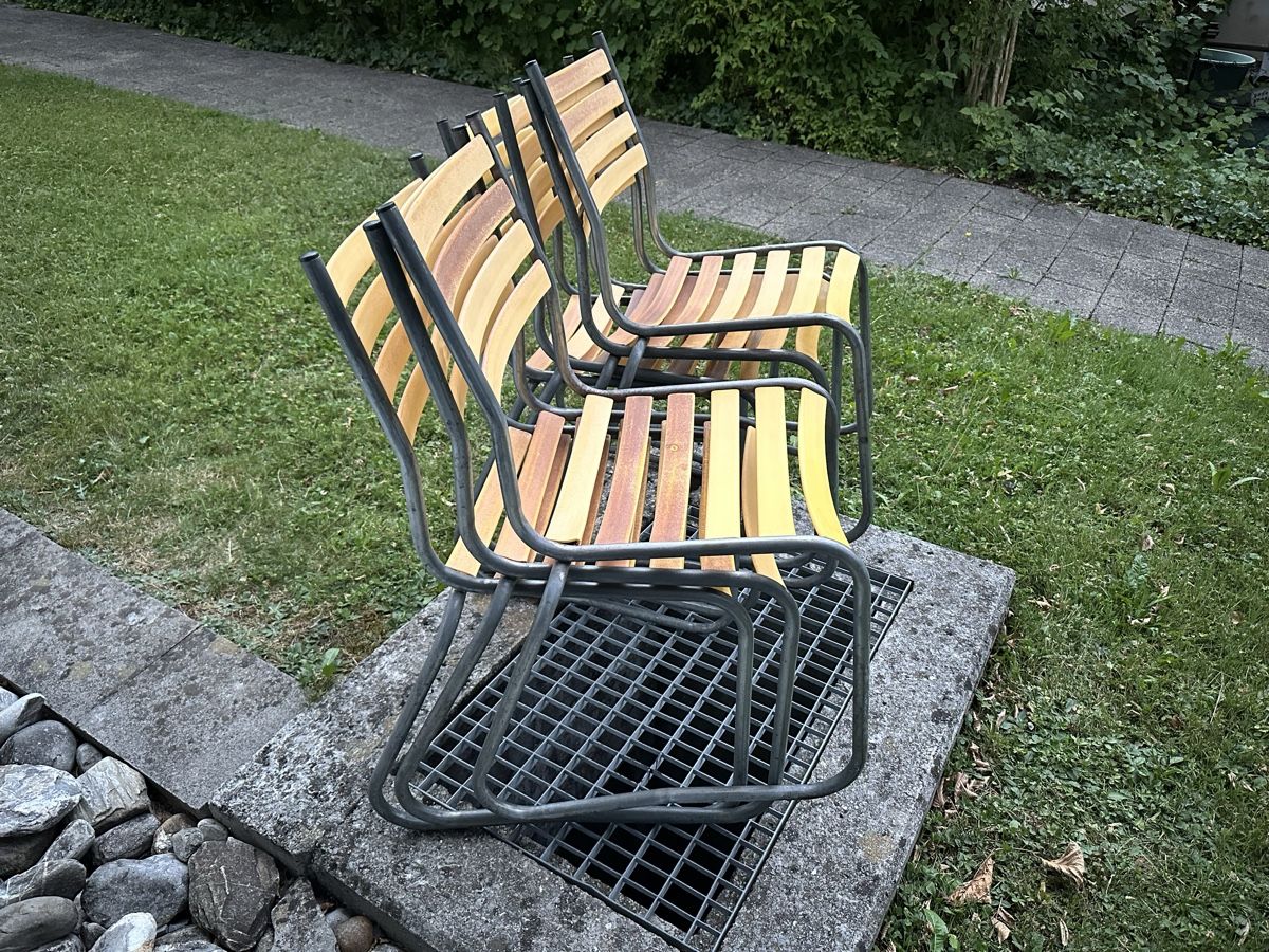 Stühle: 7x Schaffner oder Bättig Vintage Stühle mit Kufen Outdoor  – Gebraucht aus Niederurnen von KEVIN078 7